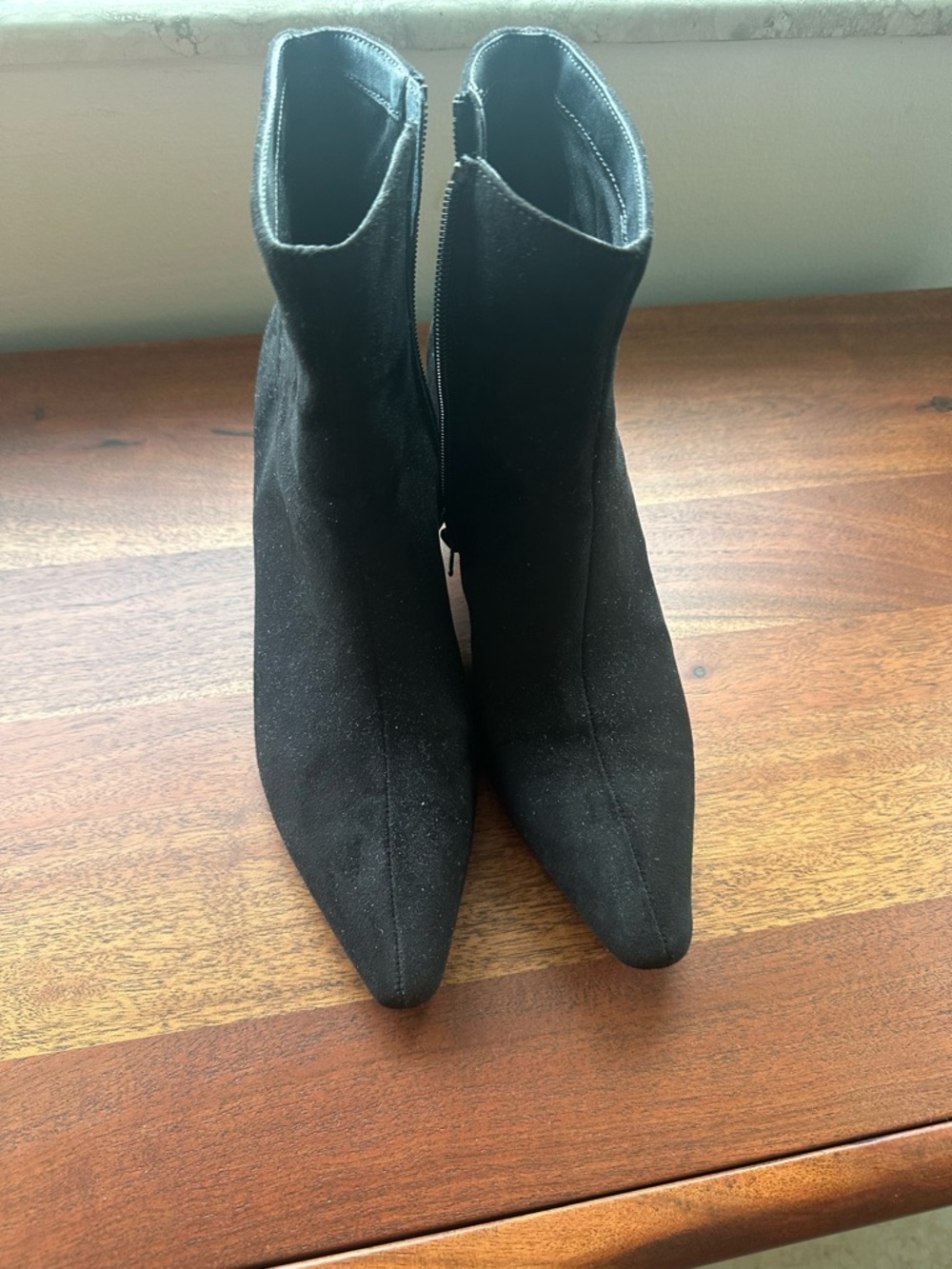 Sam Edelman Black Pointed Toe Sock Ankle Boots